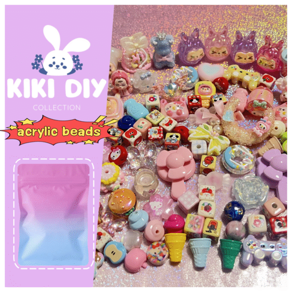 A-DIY Acrylic Beads Blind Bags for Beadable Pen/ Key Chain - Open in live